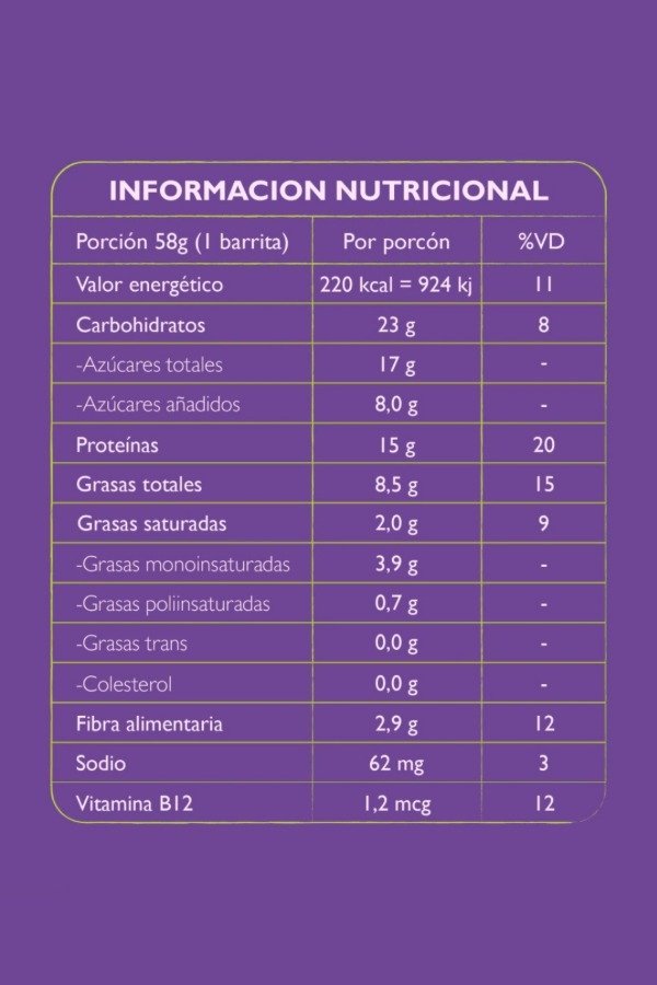 Producto - BARRITA PROTEICA ARÁNDANOS - 2