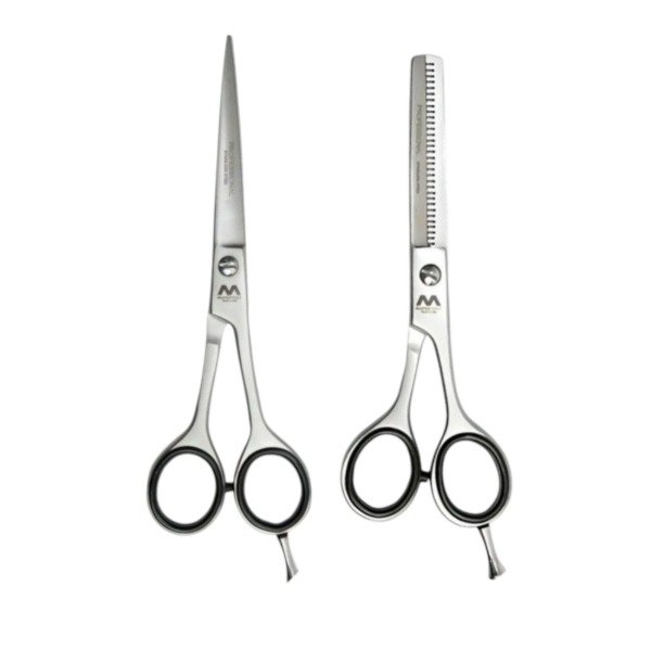 Producto - KIT DE TIJERAS MASTER TOOLS CORTE FILO NAVAJA 5,5" + PULIR 5,5"