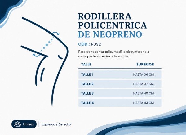 Producto - Rodillera con Articulación Policéntrica de Neoprene - 1