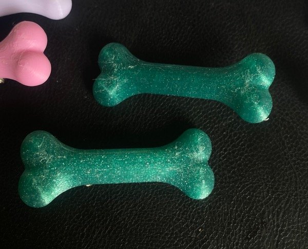 Producto - hebilla verde glitter hueso x unidad