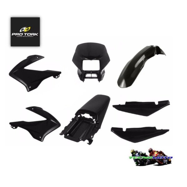 Producto - KIT PLASTICOS MOTOMEL 150 SKUA (07 PCS) -NEGRO   [PROTORK] -48951