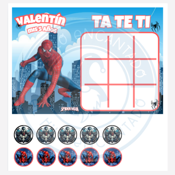 Producto - Pdf TA-TE-TI "Spiderman"