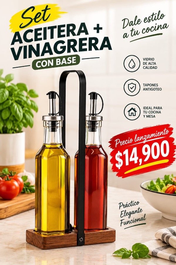 Producto - Set aceitera + vinagrera base - 0