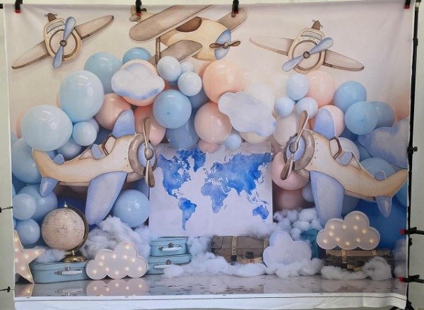 Producto - FONDO GLOBO AEROSTATICO/NENE/AVIONES CON FALLA IMPERCEPTIBLE  200X150 GA05