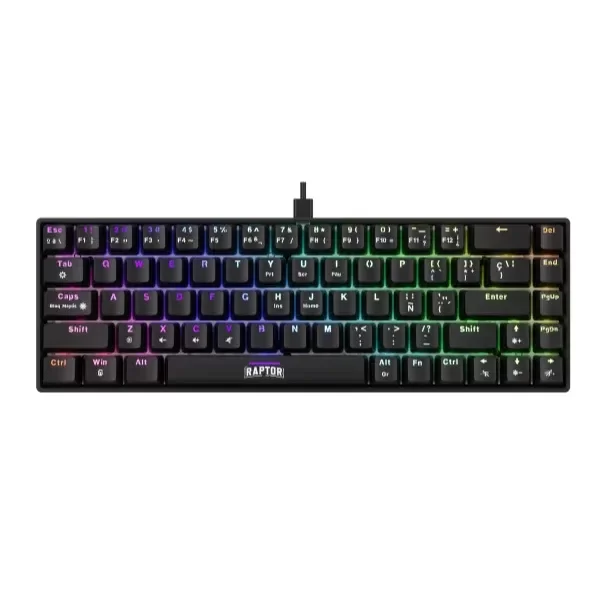 Producto - Teclado Gamer Raptor Fireclaw M68 Mecanico Retroiluminado Switch Red