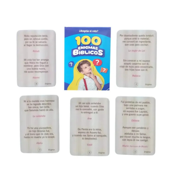Producto - CARTAS 100 ENIGMAS BIBLICOS