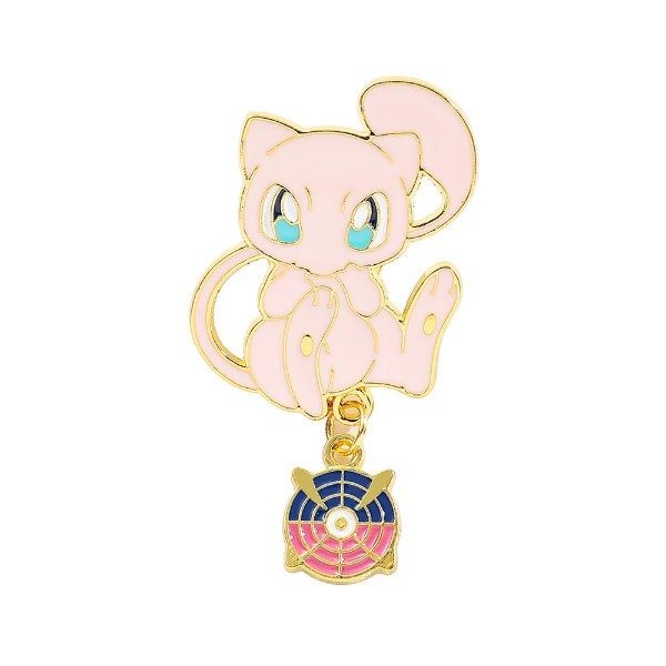 Producto - Pin Pokémon - Mew con dije colgante pokebola