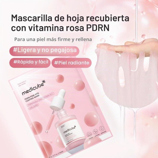 Producto - medicube Salmon DNA PDRN Pink Vita Coating Sheet Mask 10un - 1
