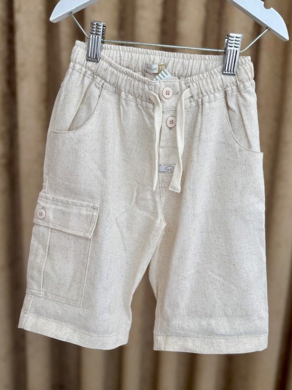 Producto - Bermuda Varón Cargo Lino Jaspeado