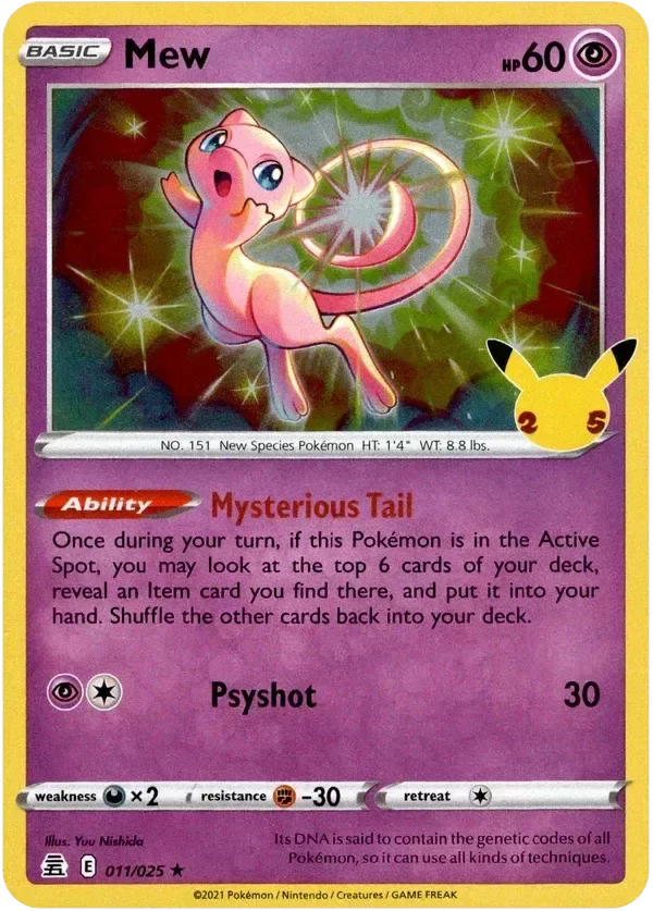 Producto - Mew - 011/025 - Celebrations - Holo