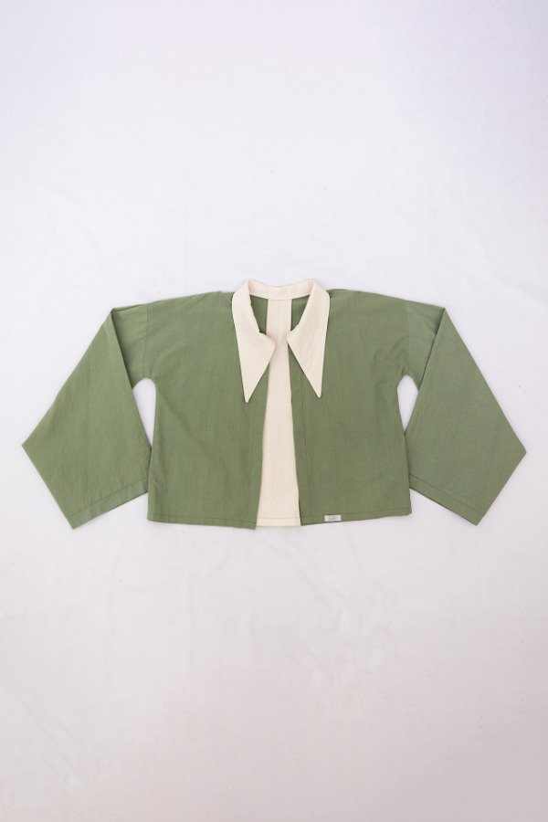 Producto - kimono Céfiro - verde y natural