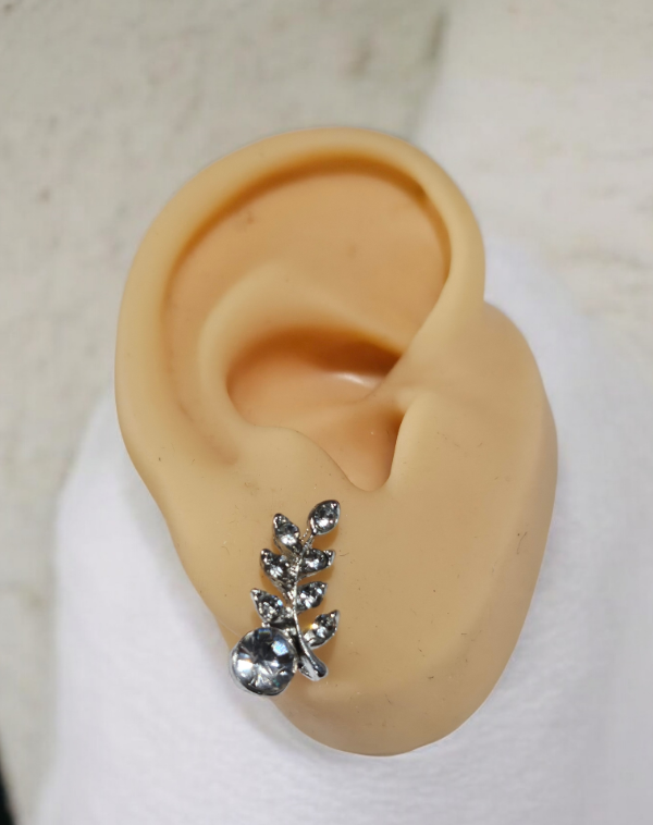 Producto - Aros pasante ramita plateado