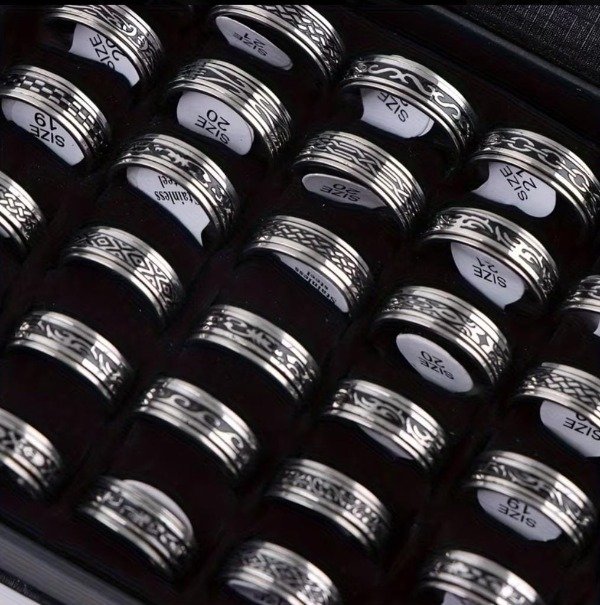 Producto - Anillos Clásico Franja Anti Estress - 3