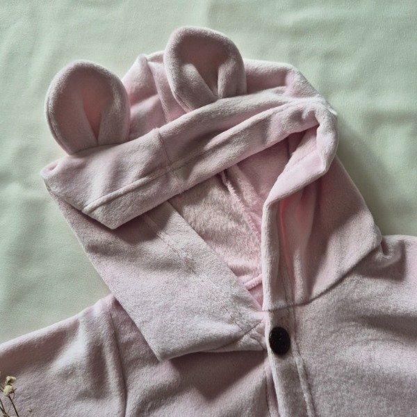 Producto - Conjunto de plush con orejitas rosa clarito