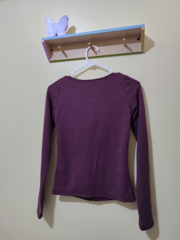 Producto - Suéter Vinotinto Estilo Corset con Lazo - 2