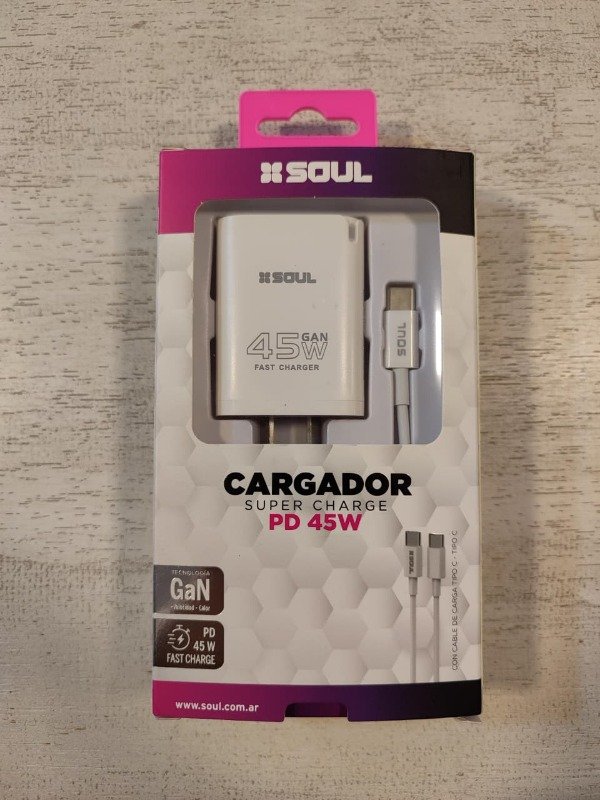 Producto - CARGADOR SOUL 45W PDC/USB CON CABLE CC - 0