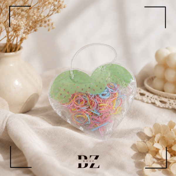 Producto - GOMITAS TER.TRENZA CARTERITA CORAZON COLOR SURTIDO - 2143-3 - 0