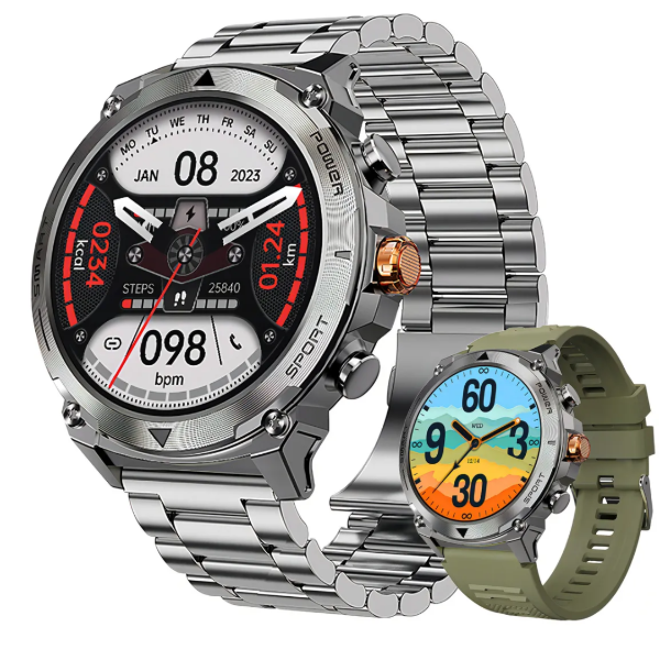 Producto - SMARTWATCH JD EVEREST PANTALLA AMOLED 1.43" DOBLE MALLA