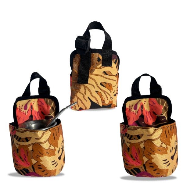 Producto - Porta Mate Flores Ocre