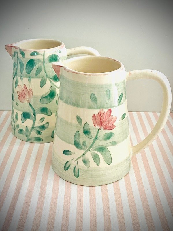 Producto - Jarra rayas y flores