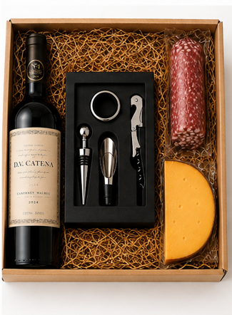 Producto - Caja De Regalo Dv Catena Cabernet Malbec Set De Vino Picada - 6