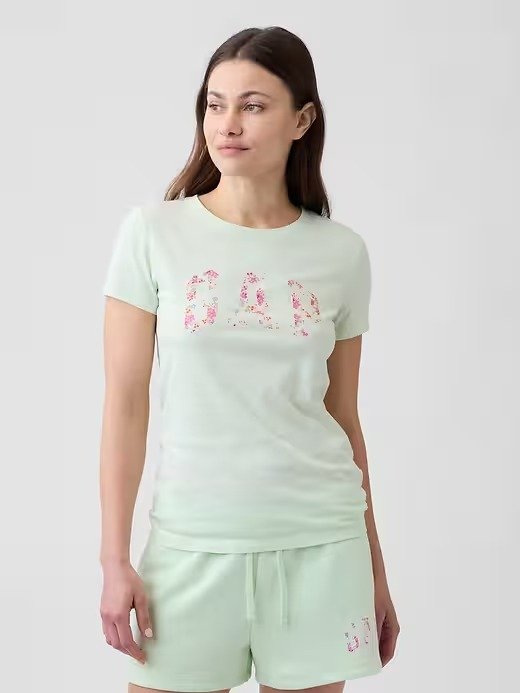 Remera manga corta gap talle M verde agua — imagen 3