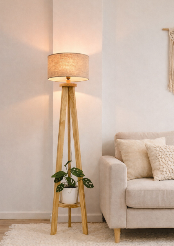 Producto - Lampara Roma c/Pantalla Lino Liso