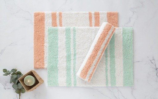 Producto - Alfombra de baño con rayas de color Stripes Rose