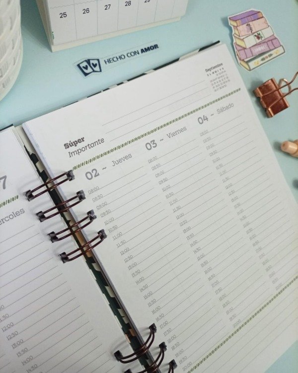 Producto - Agenda semanal vertical con horarios Serena - 7