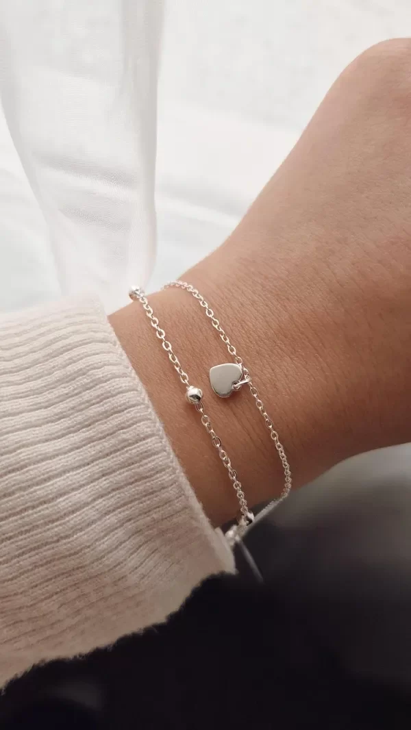 Producto - Pulsera doble bolitas y cora chato ab