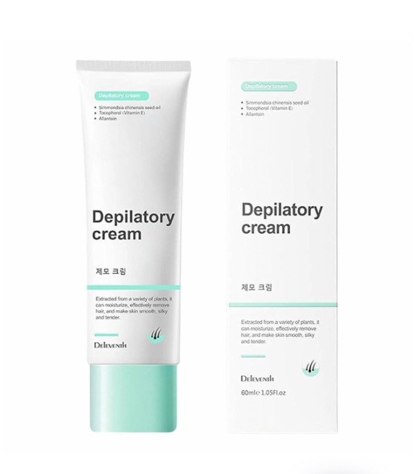 Producto - Crema Depilatoria Deleventh -Aceite de Jojoba, Vitamina E y Alantoína  60 ml