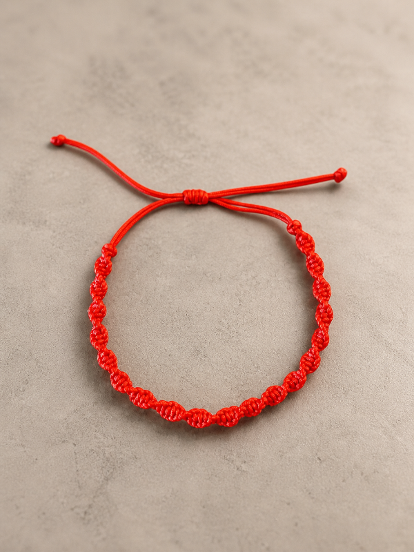 Producto - Pulsera VIKINGO tejida hilo rojo y negro