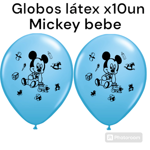 Producto - globo mickey bebe de 12" x 10 un