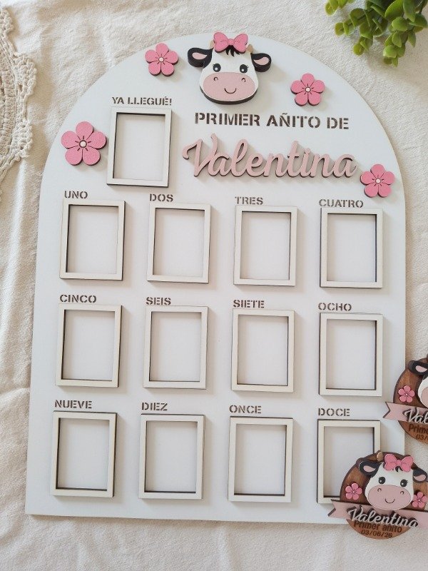 Producto - Cartel/ tablón primer año vaquita - 0