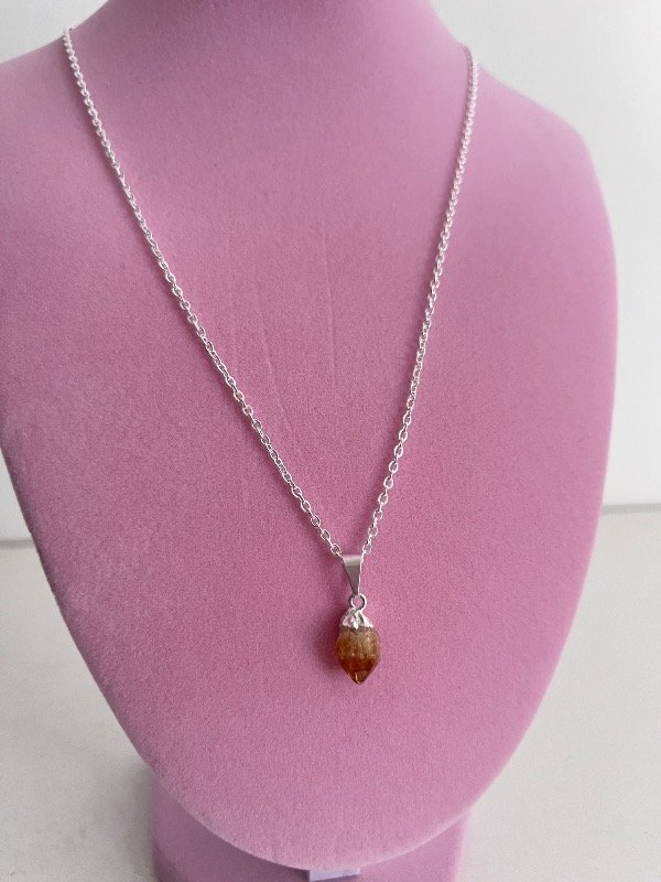 Producto - Collar citrino en bruto mini