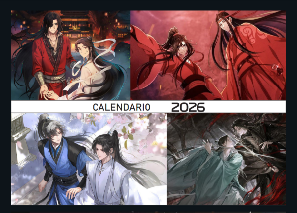 Producto - Calendario 2026 versión Danmei
