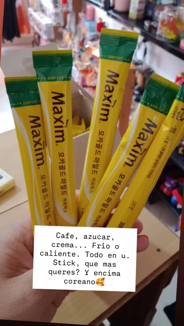 Producto - Cafe coreano Maxim con crema y azucar
