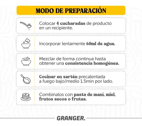 Producto - Pancakes proteicos GRANGER FOODS - GLUTEN FREE - 6
