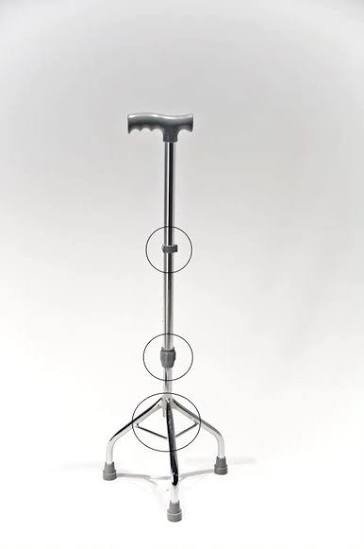 Producto - Bastón Trípode  De Aluminio Regulable Adultos - 0
