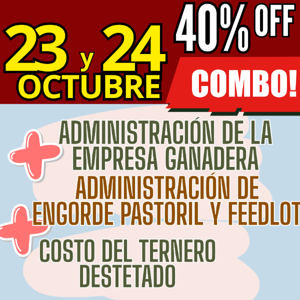 Producto - COMBO 3 CURSOS:Gestión Ganadera + Costo del Ternero + Engorde Pastoril y Feedlot - 0