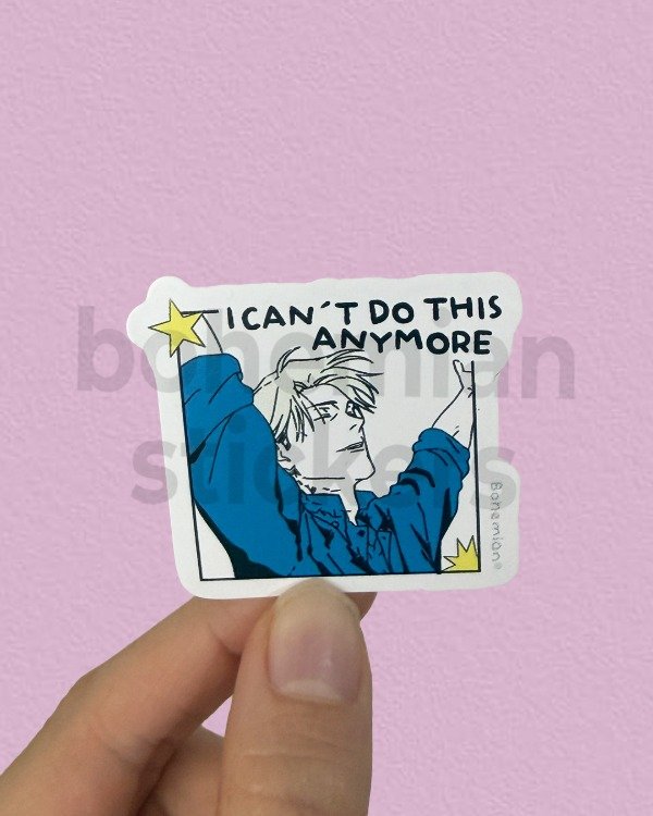 Producto - I CANT DO THIS ANYMORE / NANAMI - Sticker Individual de Jujutsu Kaisen
