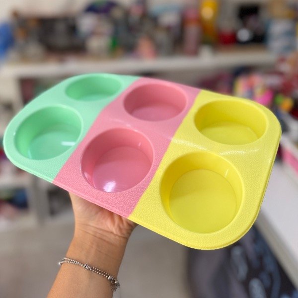 Producto - Molde de Silicona para Cupcake x6 Multicolor 7121