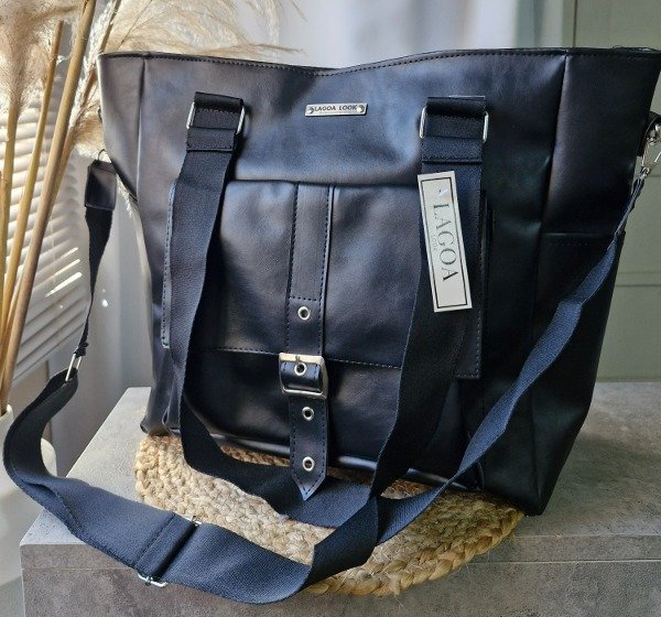Producto - Bolso cinto negro engomado