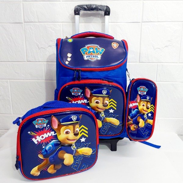 Producto - Mochila con carrito 3 piezas Paw patrol