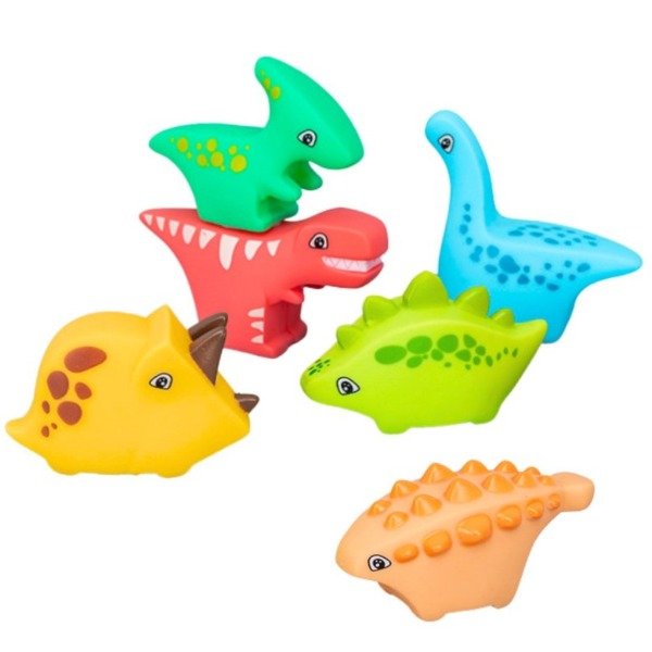 Producto - Set de 6 dinos blandos aptos agua - 1