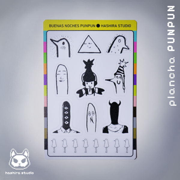 Producto - Plancha de Stickers Buenas Noches Punpun