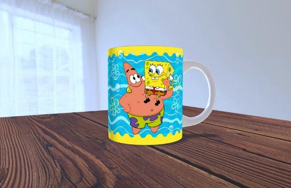 Producto - Taza de plastico- Bob esponja y Patricio