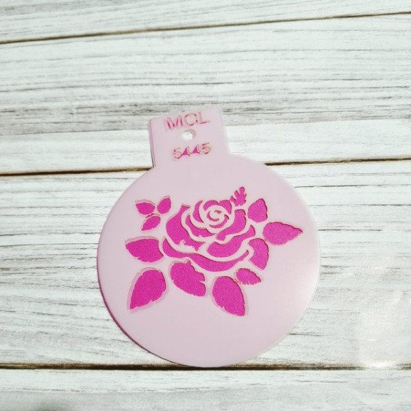 Producto - St 5445 Stencil rosa de 8 cm Cafe / Cookies