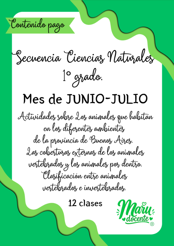 Producto - JUNIO/JULIO CS. NATURALES PRIMERO