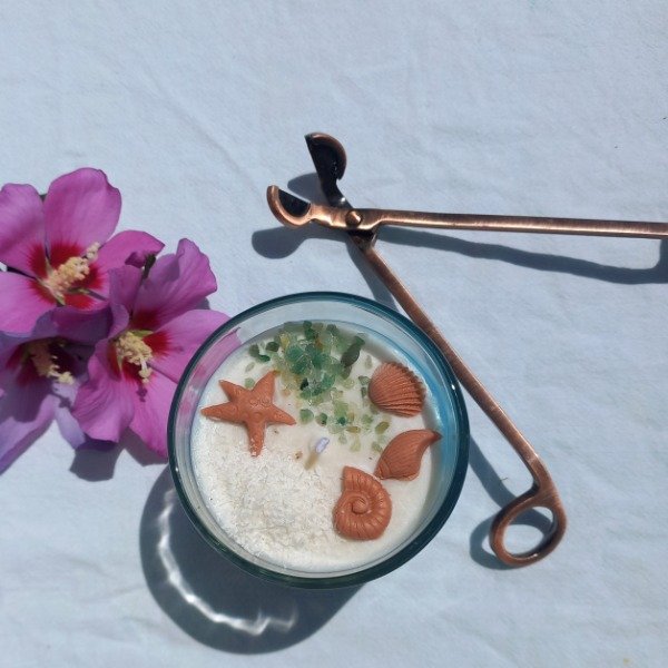 Producto - Vela de soja Mar fragancia hibiscus